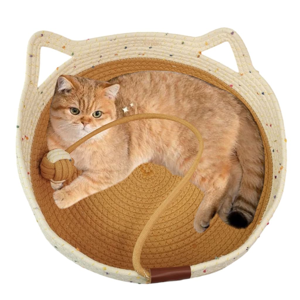 Cama de Gato Cestinha Ninho Pet Cachorro Cao Felino Brinquedo Arranhador Rasqueador Confortavel Divertido Petshop Casa