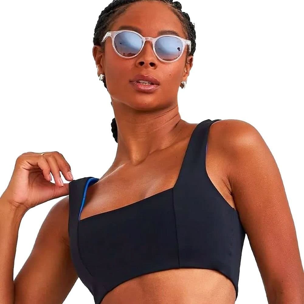 Top Caju Barsil Dupla Face 4 Em 1 Preto & Azul Feminino