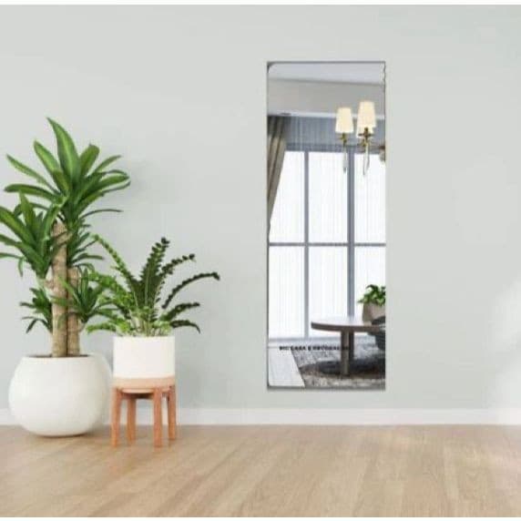 Espelho Retangular 120x80cm Lapidado c/ Fita Dupla Face – Corpo Inteiro, Decorativo, Fácil de Instalar