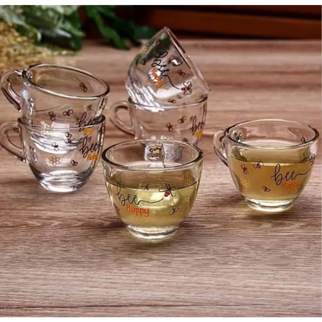 Jogo Conjunto 6 Xícaras de Chá Honey Abelhas 55 ML