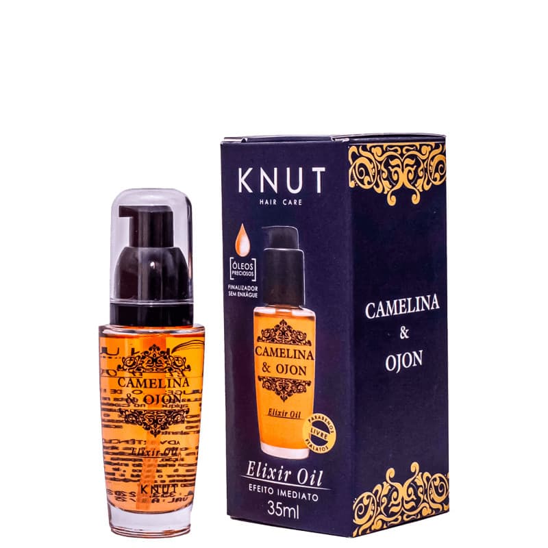 Óleo Capilar 35ml Knut (Elixir Oil Camelina e Ojon / Oil Cartamo e Argan/Vegan7 Rosa Mosqueta) - Camelina e Ojon