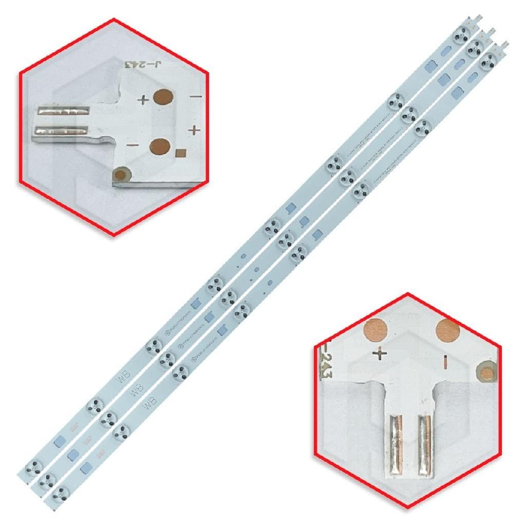Kit 3 Barras De Led Tv Kdl-32r305a Kdl-32r435a 8 Leds