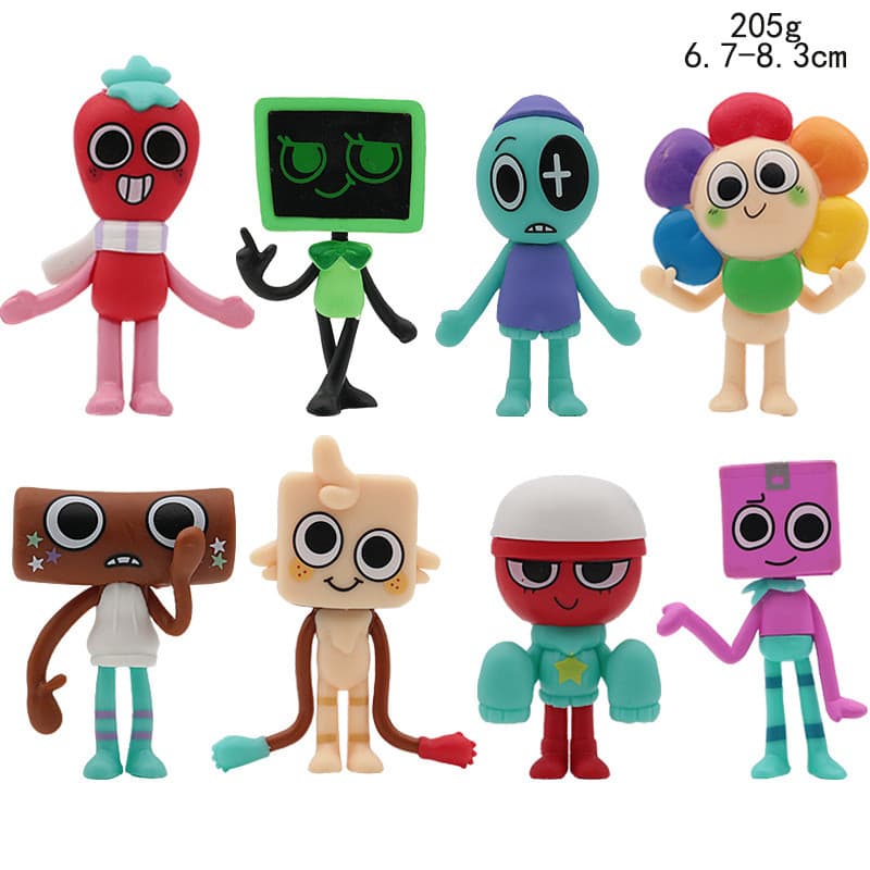 8 peças Dandy's World Figure Boneca Modelo Bolo Assando Decoração opp