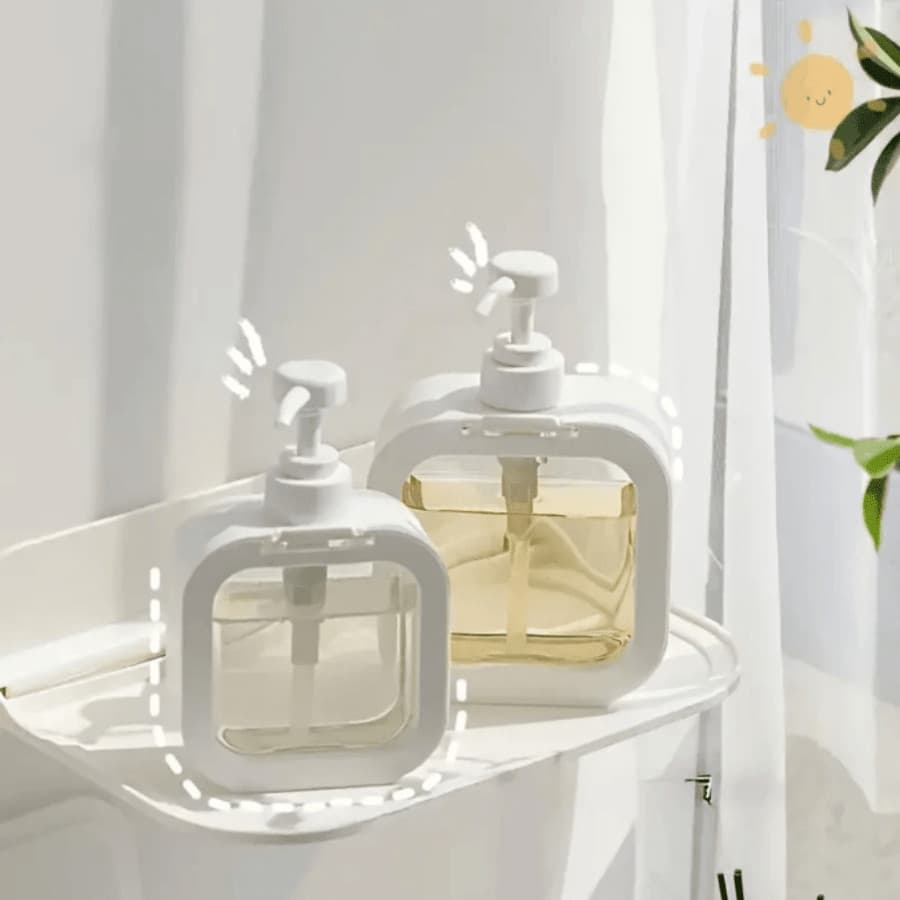 Dispensador De Shampoo Desinfetante de Branco transparente Simples Para As Mãos
