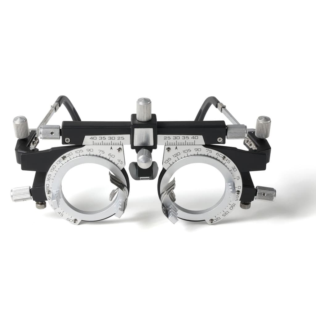 Armação de Optometria, Armação de Teste Inserível com 4 Peças, Distância Interpupilar Ajustável de 48mm~80MM