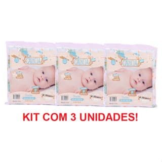 KIT 3 PACOTES FRALDA DE PANO CARÍCIA 60CM X 60CM - 5 UNIDADES cada MENINO ESTAMPA DIVERSA