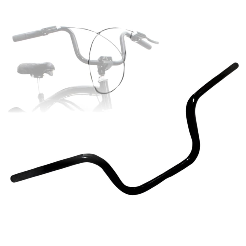 Guidão Tipo Moto Cg Titan aço Reforçado preto para bike bicicleta para mesa 21.1mm