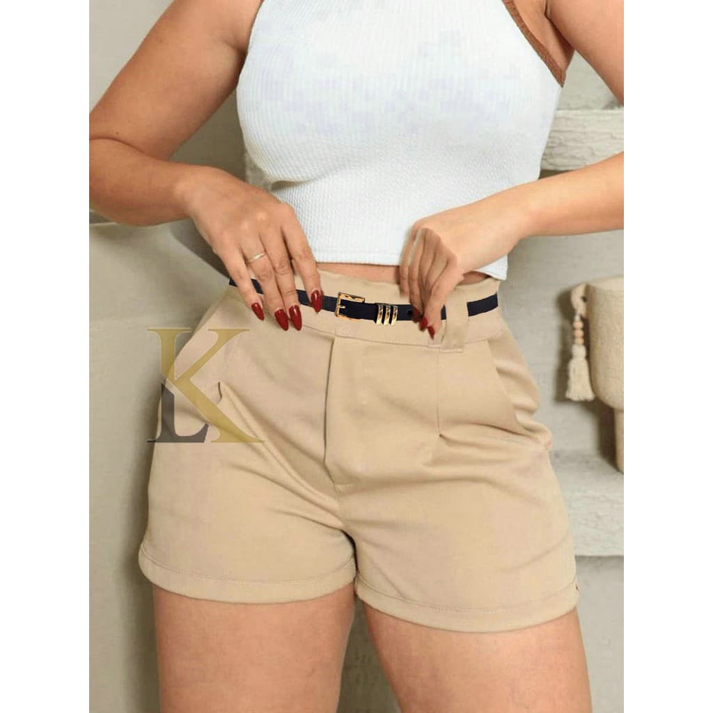 Shorts de alfaiataria  con cinto 2024