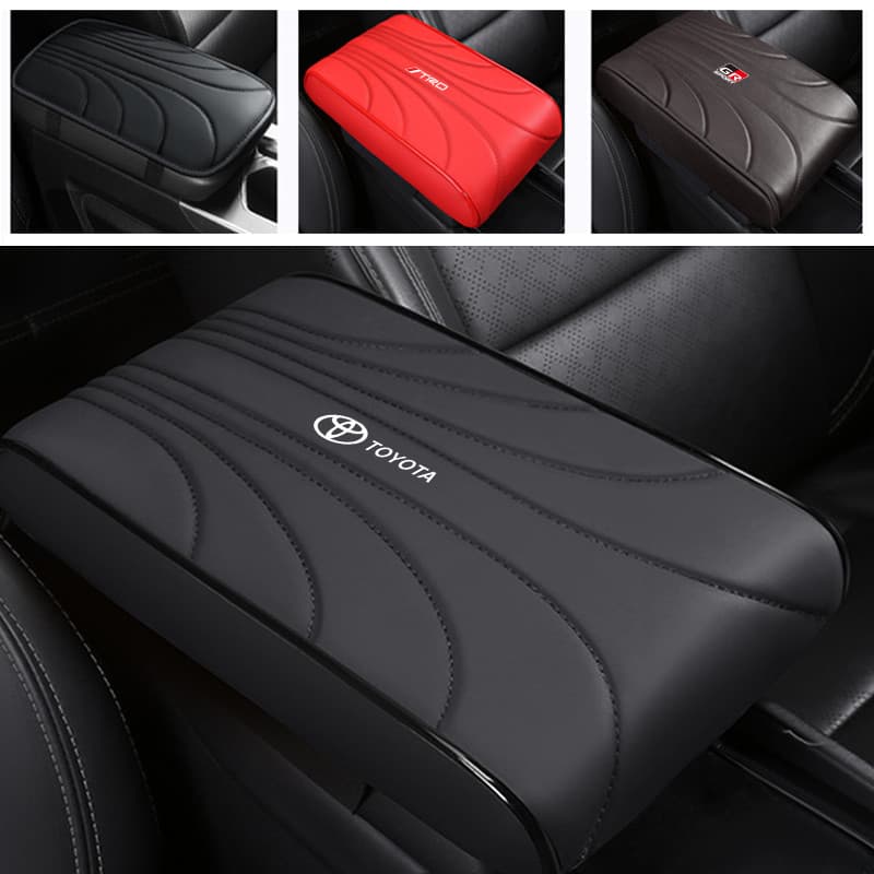 Toyota Almofada de apoio de braço de espuma de couro espessado para automóveis Corolla Cross Hilux SW4 RAV4 Yaris Sedan