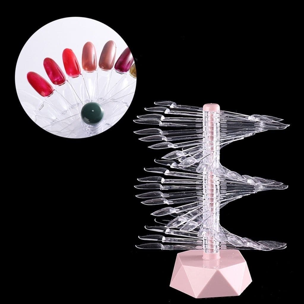 Mostruário de Esmalte e Decoração Formato Espiral com 60 Unhas