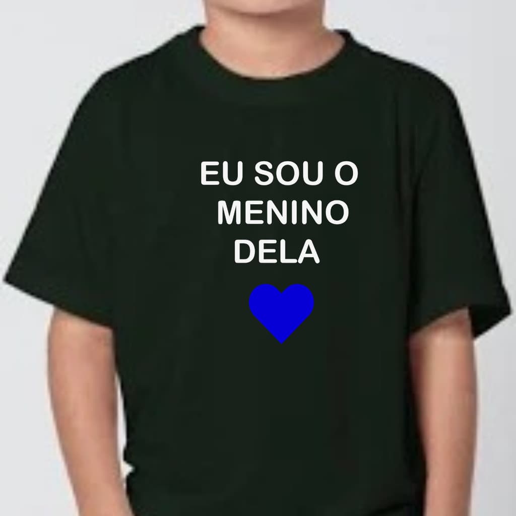 Camiseta Infantil em Algodão Eu sou o menino dela
