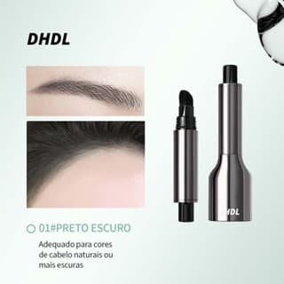Caneta De Linha Fina 2 Em 1 Com Pincel-Lápis De Sobrancelha Líquido-Quadrado Angular À Prova D'água De Longa Duração