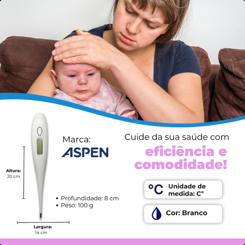 Termometro Digital Clinico Febre Com Beep Adulto Infantil