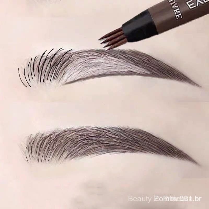 Caneta de Sobrancelha 4D Dá um Olhar Natural, À Prova d'Água, de Longa Duração