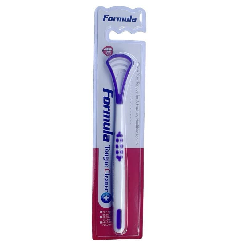 Limpador de Língua de Silicone Para Limpeza de Língua Roxo - Importado