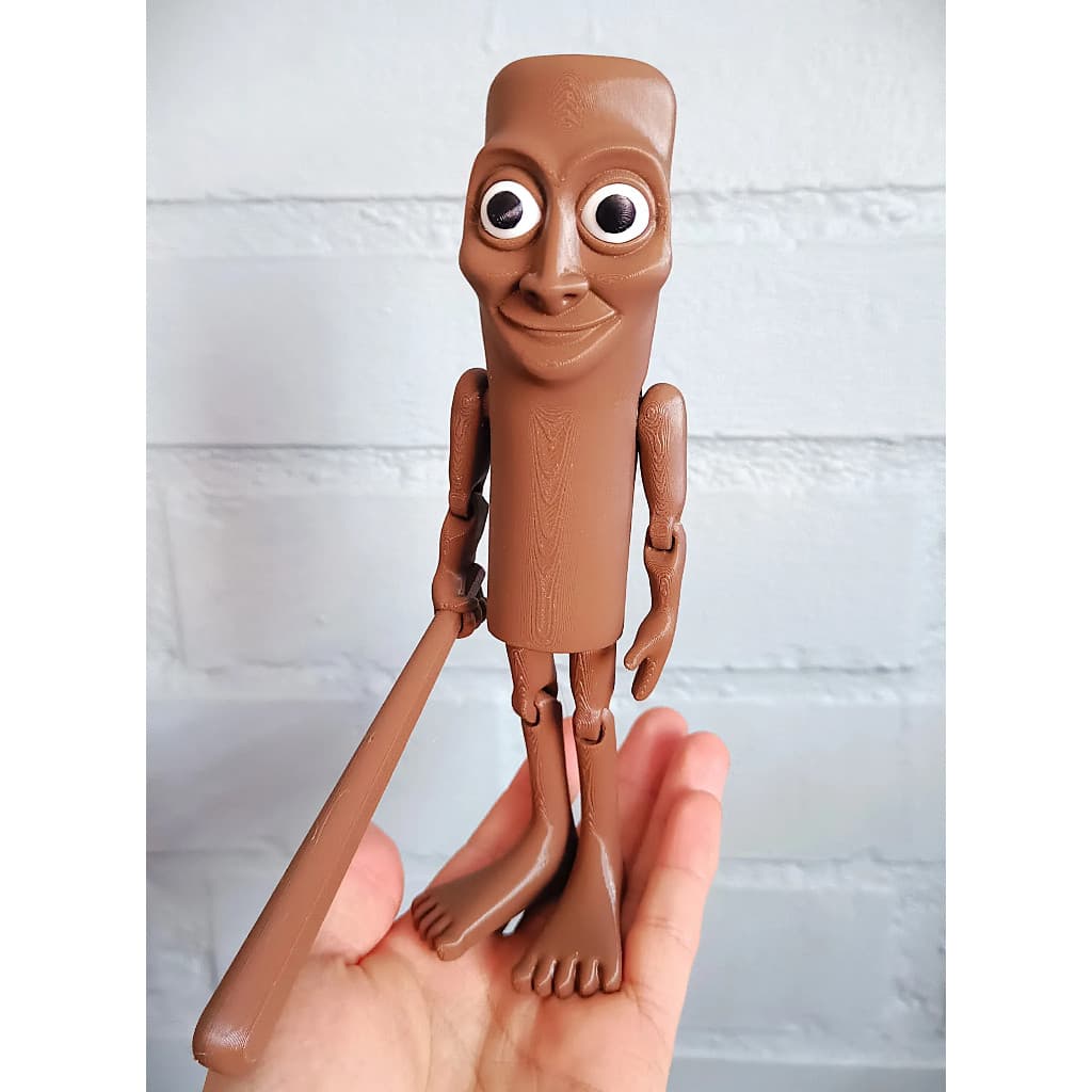 Tung TungTung Sahur Brinquedo Divertido Boneco 3D Articulado Alta Qualidade Meme IA