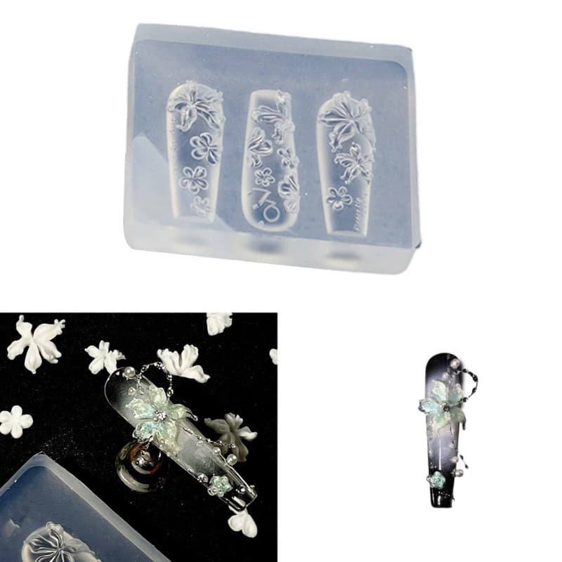 GODD Criativo Nail Art Mold Kit De Estampagem De Silicone Em Relevo Acessórios Para Unhas Molde