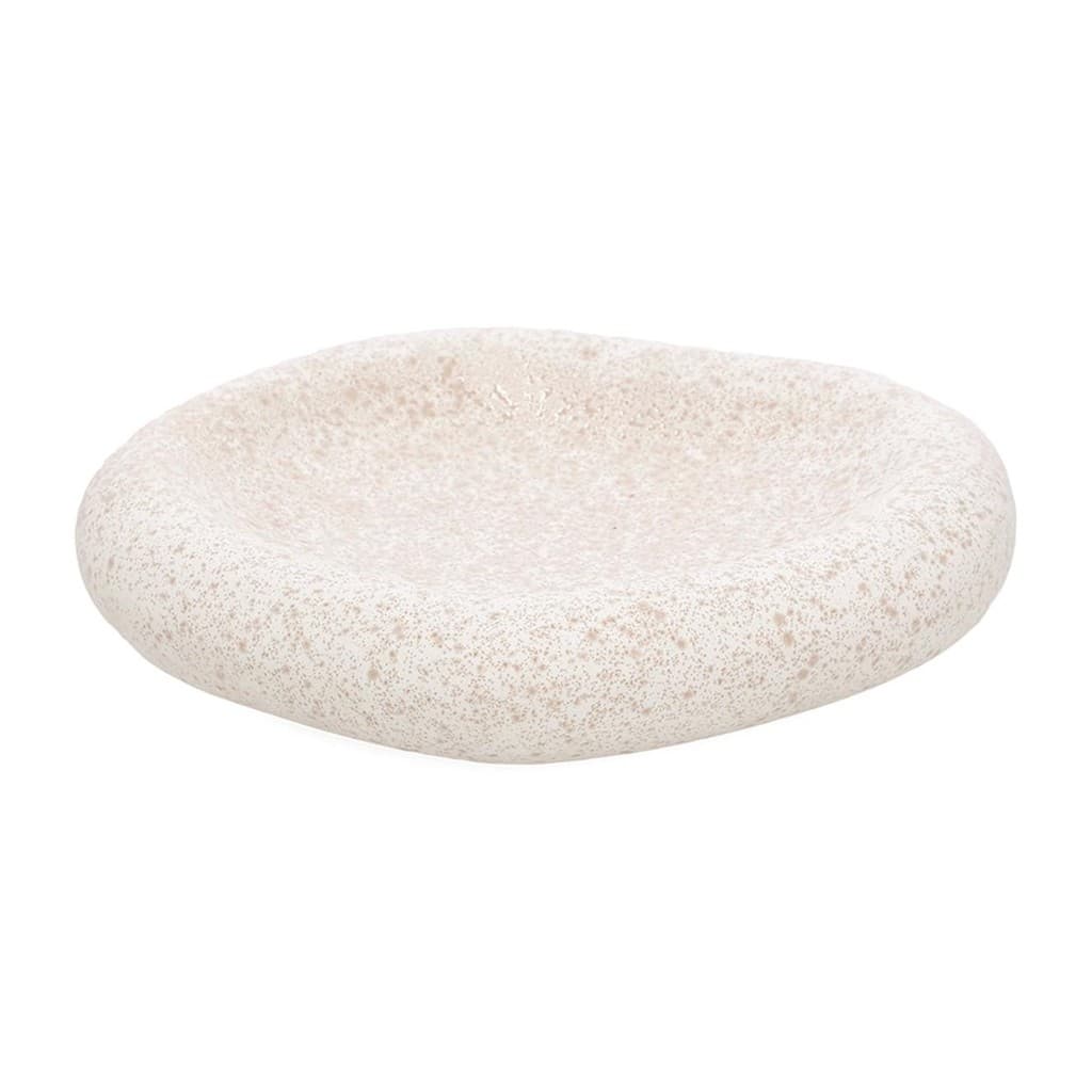Centro de Mesa Orgânico em Poliresina Branco 30 x 6cm - Mart
