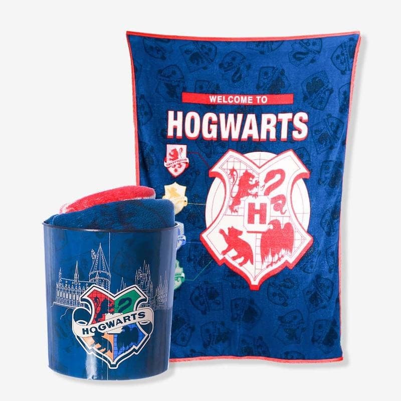 Kit Balde Pipoca Com Manta Hogwarts Harry Potter Okay