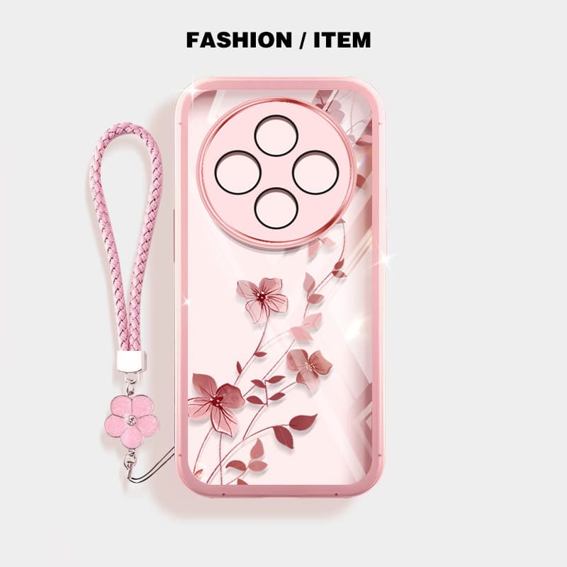 YBD INS Estilo Caso De Telefone Para Redmi 14C 15 15C A3 Pro Xiaomi POCO C85 C75 Transparente Nicho Flor Videira Silicon