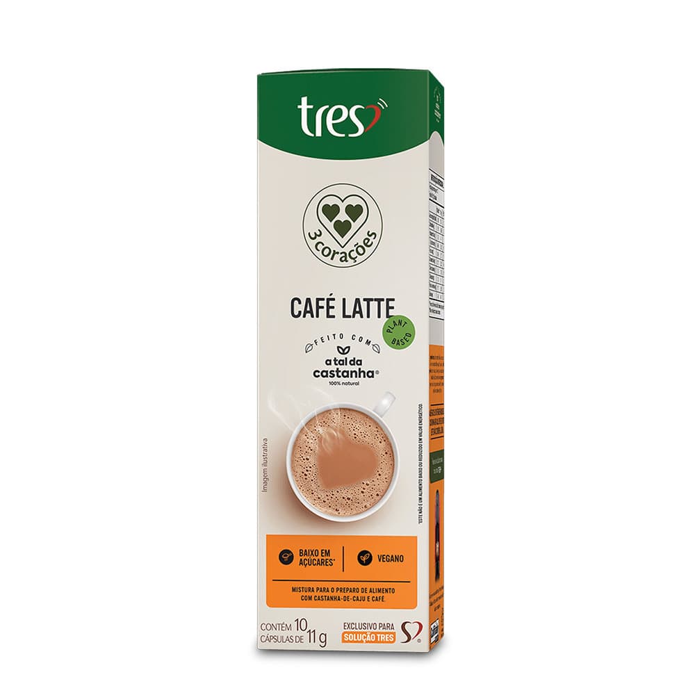 Cappuccino Vegetal em Cápsulas 3 Corações A Tal da Castanha