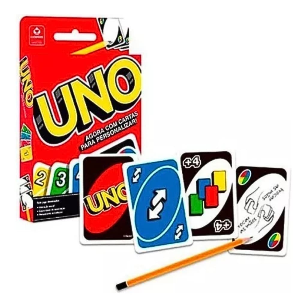 Jogo Uno Original 114 Cartas Com Carta Para Personalizar