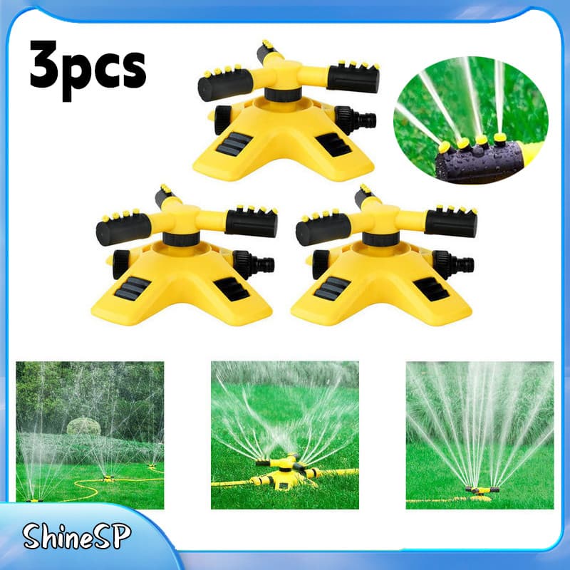 3 Peças Automático Irrigador Jardim Giratório 360 ° Com 2 Modos Sprinkler Alta Qualidade