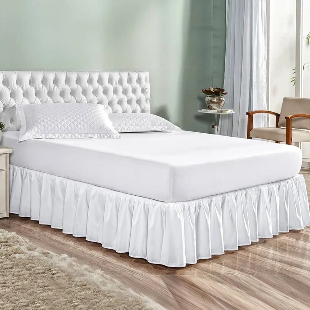 Saia de Cama Box Casal, Diversas Cores, Ajustável com Elástico.