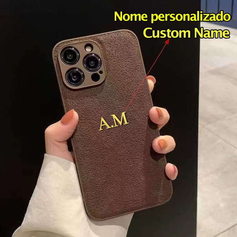 Capa De Couro À Prova De Choque Com Textura De Lua De Luxo Personalizada Para iPhone Air 17 16 15 14 13 12 11 Pro Max