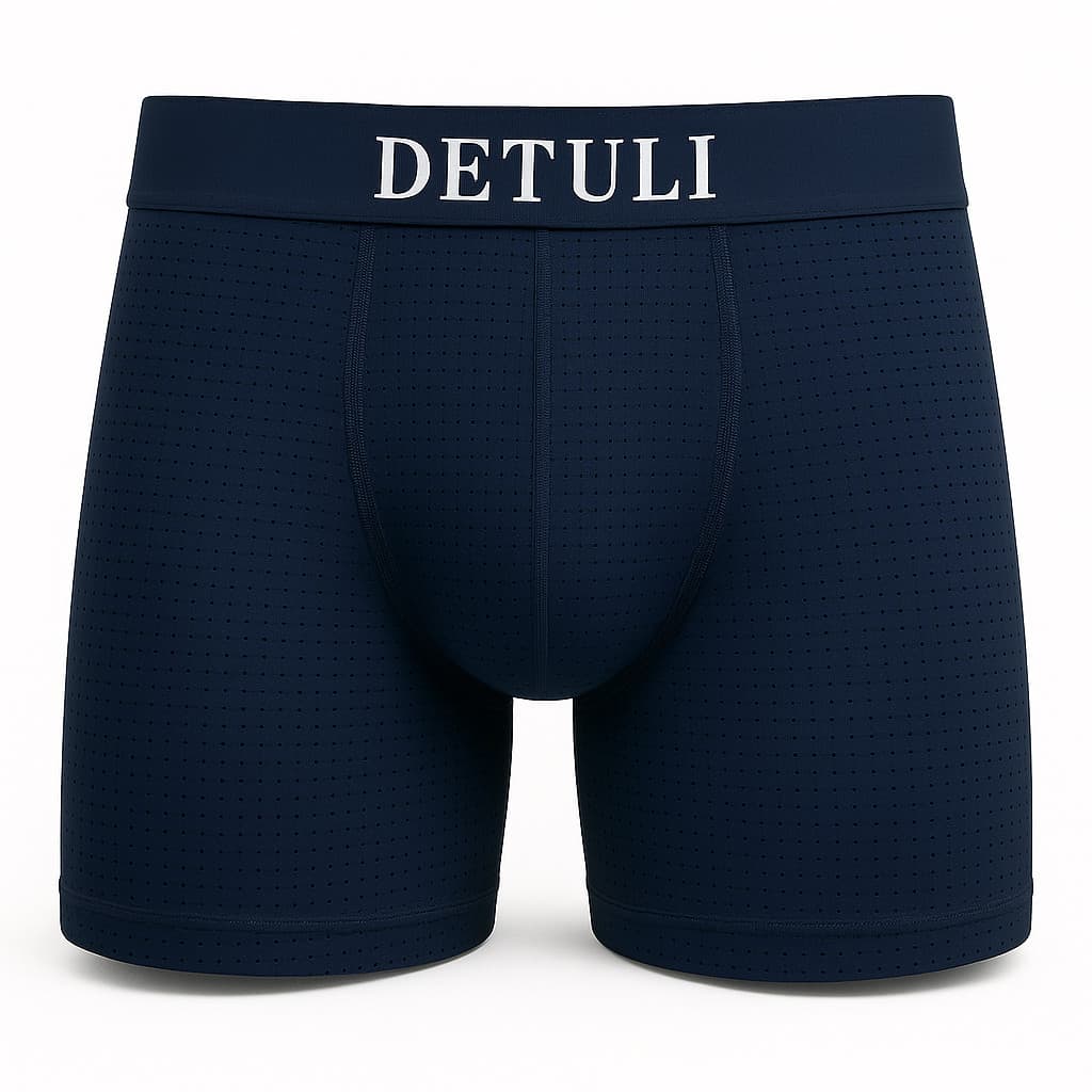 Cueca Boxer Masculina Detuli Poliamida Dry Azul – Leve, Confortável e Respirável