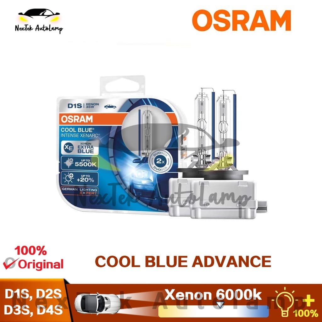 OSRAM Xenon COOL BLUE ADVANCE D1S D2S D3S D4S 35W 6000K Lâmpadas De Farol De Xenônio Para Carro Com Luz Branca