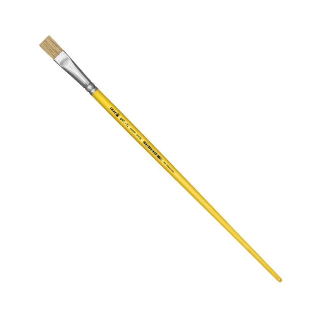 Pincel Chato Longo Cerda Natural 815-12 Nº12 Médio Tigre