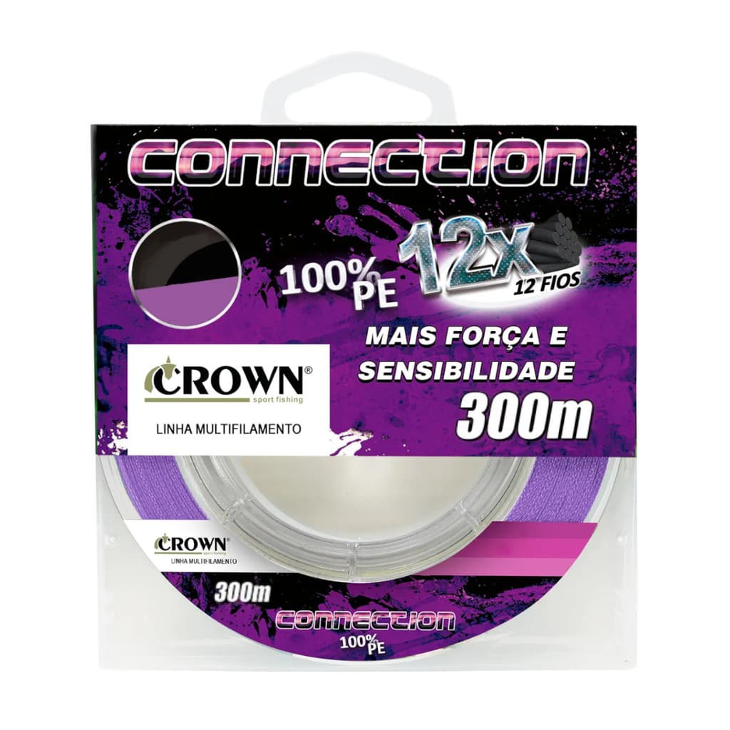 Linha Multifilamento Crown Connection 12x Purple - 300m