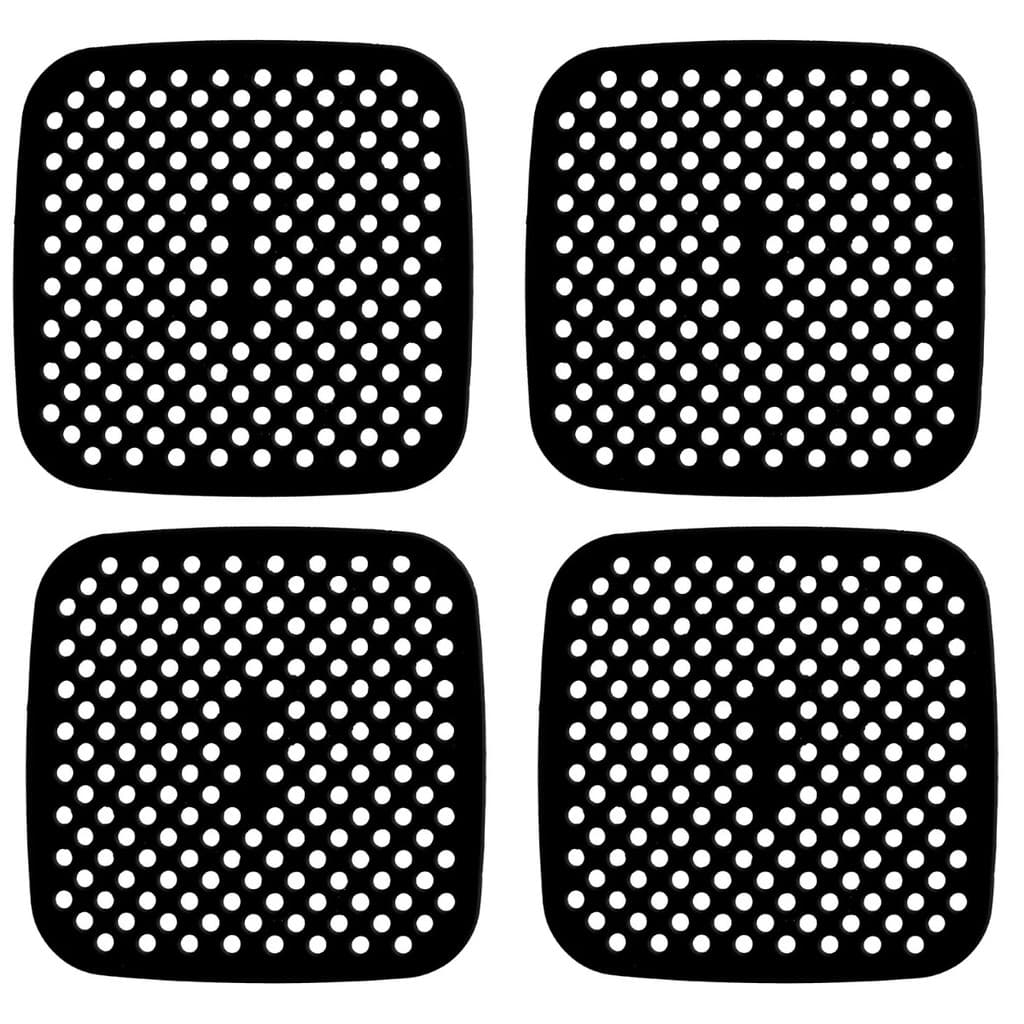 Kit 4 Tapete Quadrado Protetor Para Fogão Indução Cooktop Air Fryer Silicone Almofada Descanso