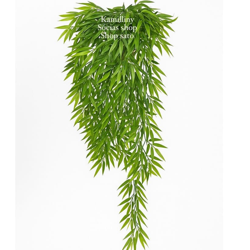 Pendente de bambu com vaso de vime para ambiente decorativo Enfeite