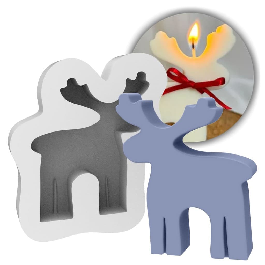 Forma de Silicone Rena Natalina | Lembrancinha, Velas, Sabonetes Artesanais, Resina e Gesso