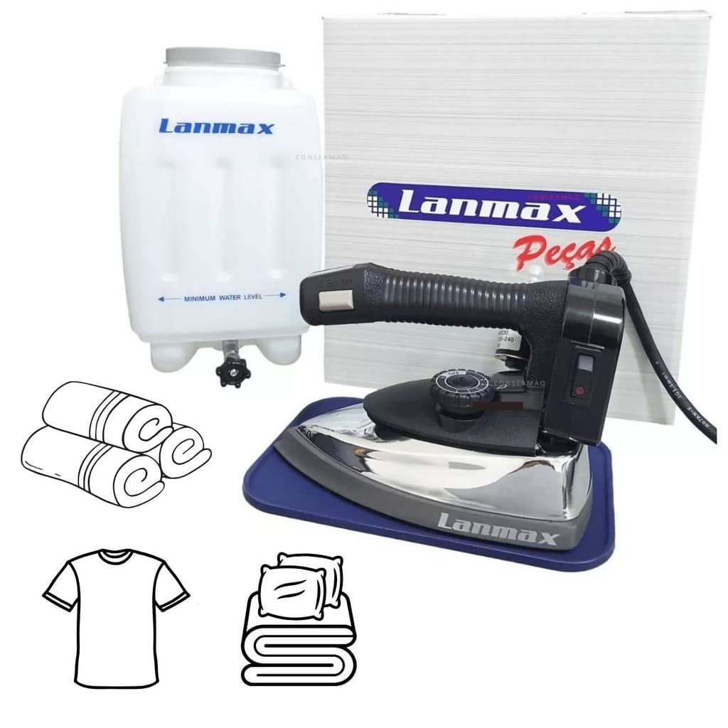 Ferro de Passar a Vapor Profissional 1.300W Lanmax L-ES-94AL
