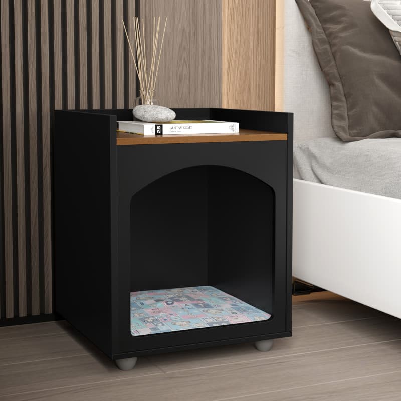 Mesa de Cabeceira Pet Quarto Casinha de Cachorro/Gato Criado Mudo - Decora Móveis Online