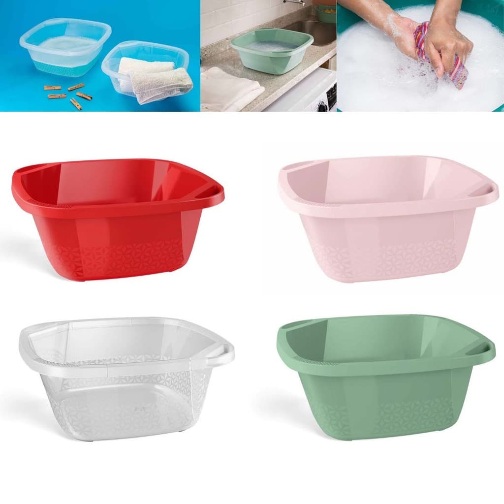 Bacia De Plástico 12Lts Lavanderia Lava Roupas Reforçada Resistente UZ Várias Cores Envio Imediato