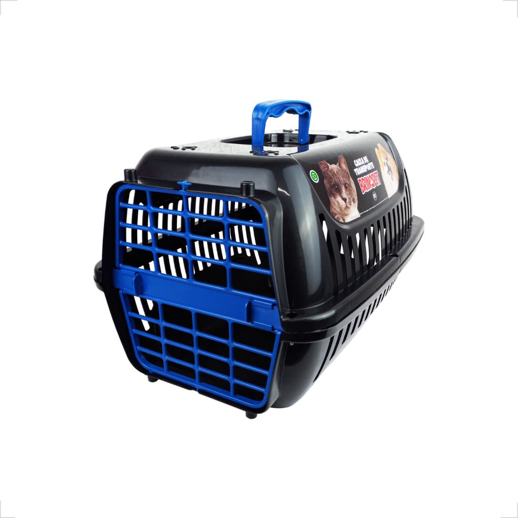 Caixa de Transporte Brinqpet N1 Premium – Preto e Azul