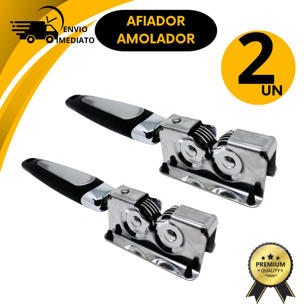 Amolador Afiador De Cozinha Facas Em Aço Inox Profissional Ferramenta Com Afiação Rápida