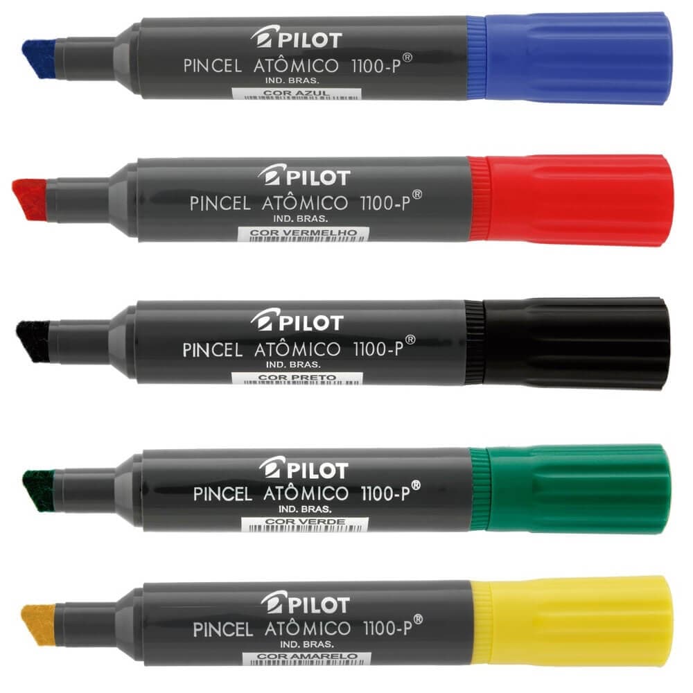 Marcador Permanente Pincel Atomico 1100-P Recarregavel - Pilot