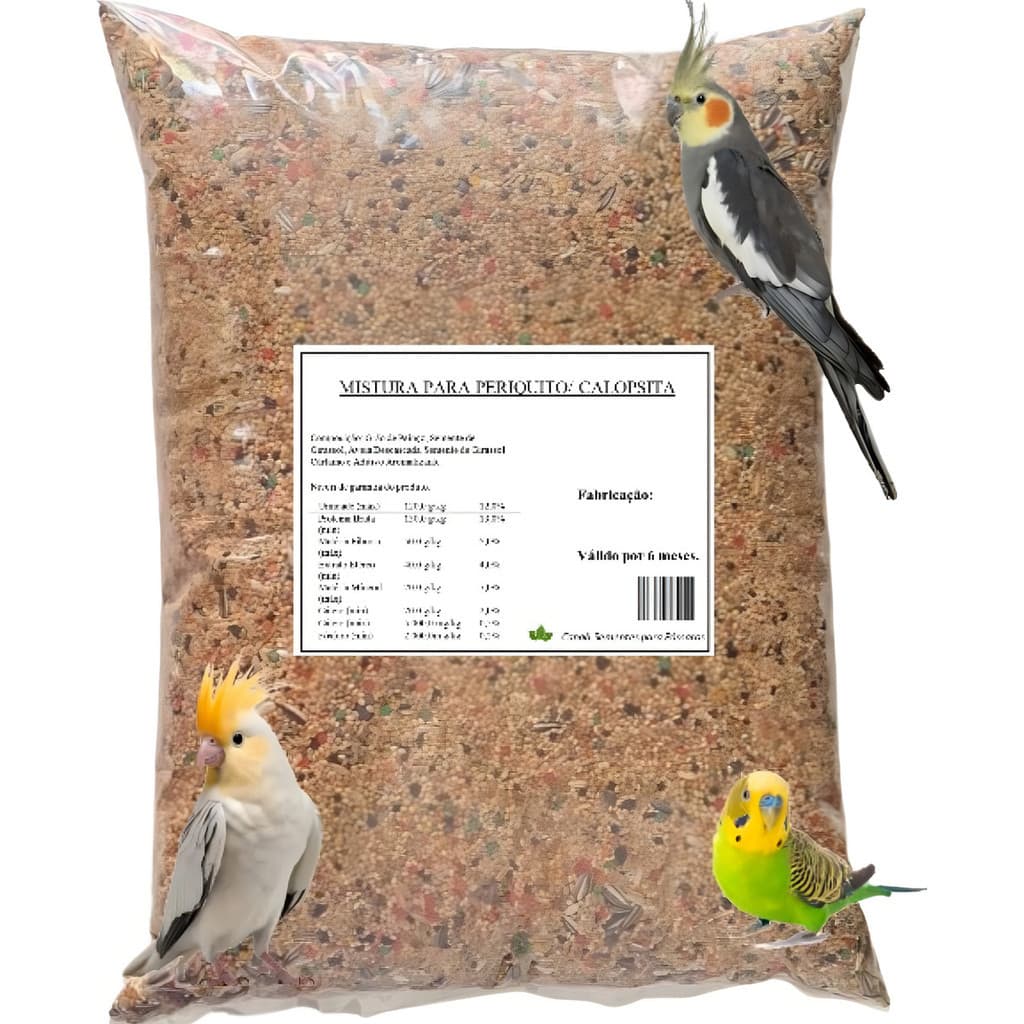 Mistura Para Calopsita Periquito Nutritiva1kg Sementes Passaro
