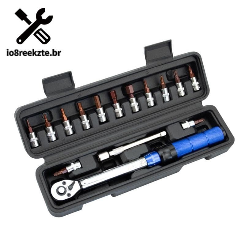 1/4in 2-24Nm Chave De Torque Ajustável Kit De Ferramentas De Reparo De Bicicleta Conjunto Manuais