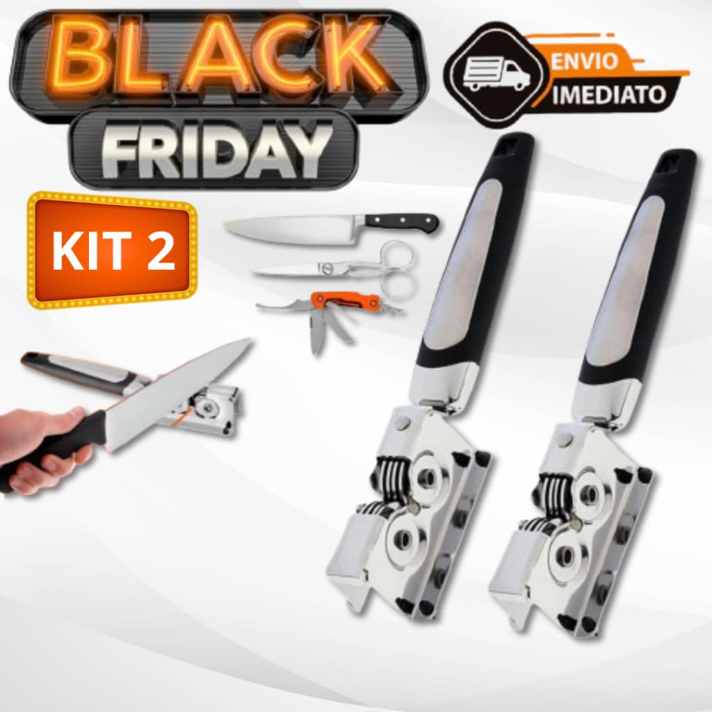 OFERTA Kit Amolador de Facas Afiador Profissional em Aço Inox Corte Preciso e Durabilidade