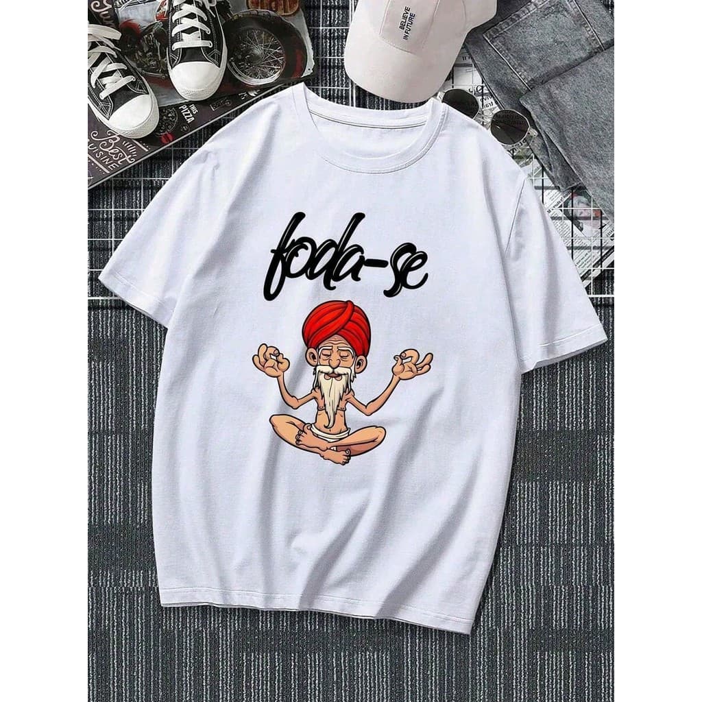 Camiseta Estampada Unissex F*da - Se Guru Algodão Camisa 100% algodão