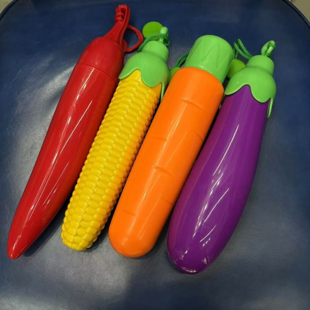 Criativo engraçado guarda-chuva simulação frutas cenoura berinjela forma de milho bonito protetor solar pára-sol Anti-ul
