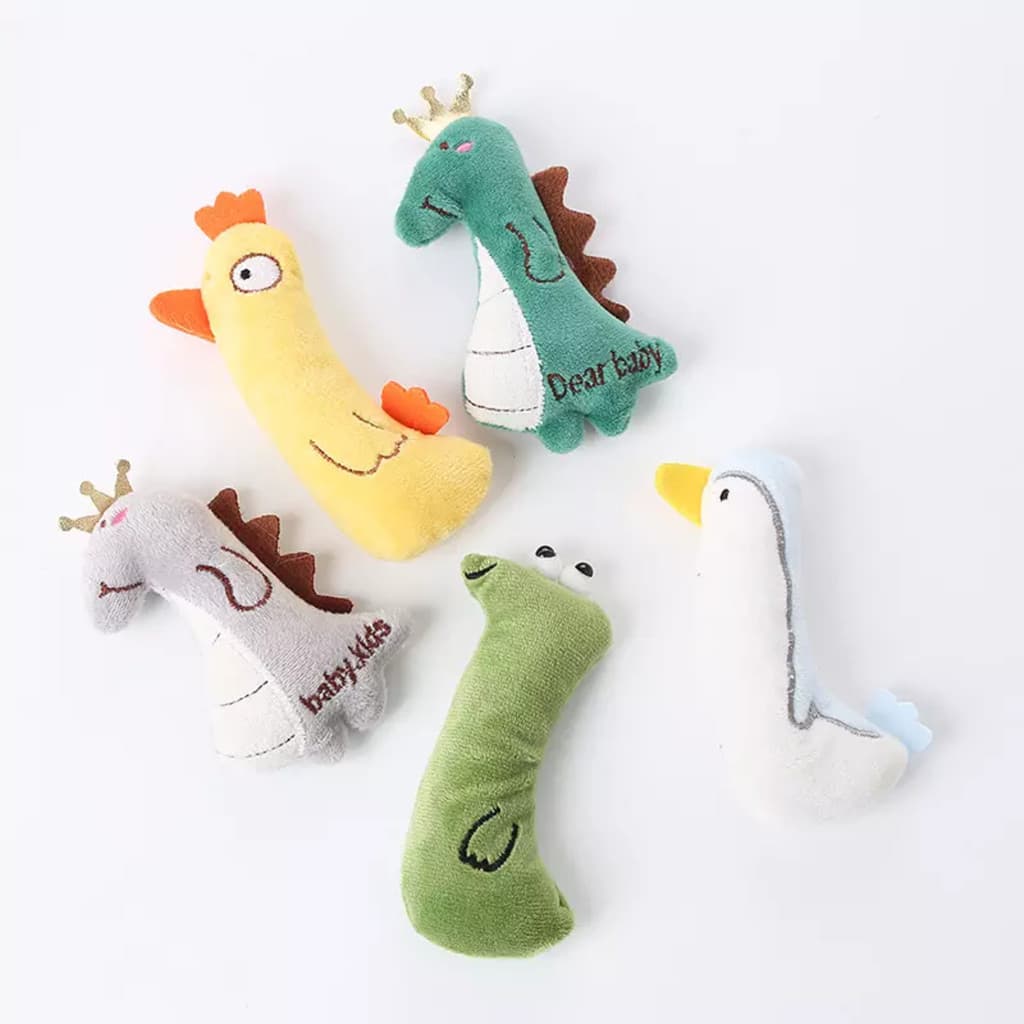 Kit 2 Brinquedo Interativo Pelúcia Com Catnip Pet Para Gatos Design Animal De Estimação