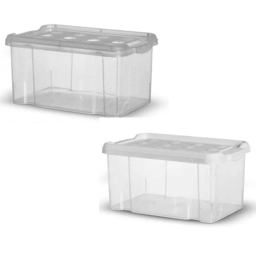 2 Caixa Organizadora Empilhável Container 6 Litros Niquelart