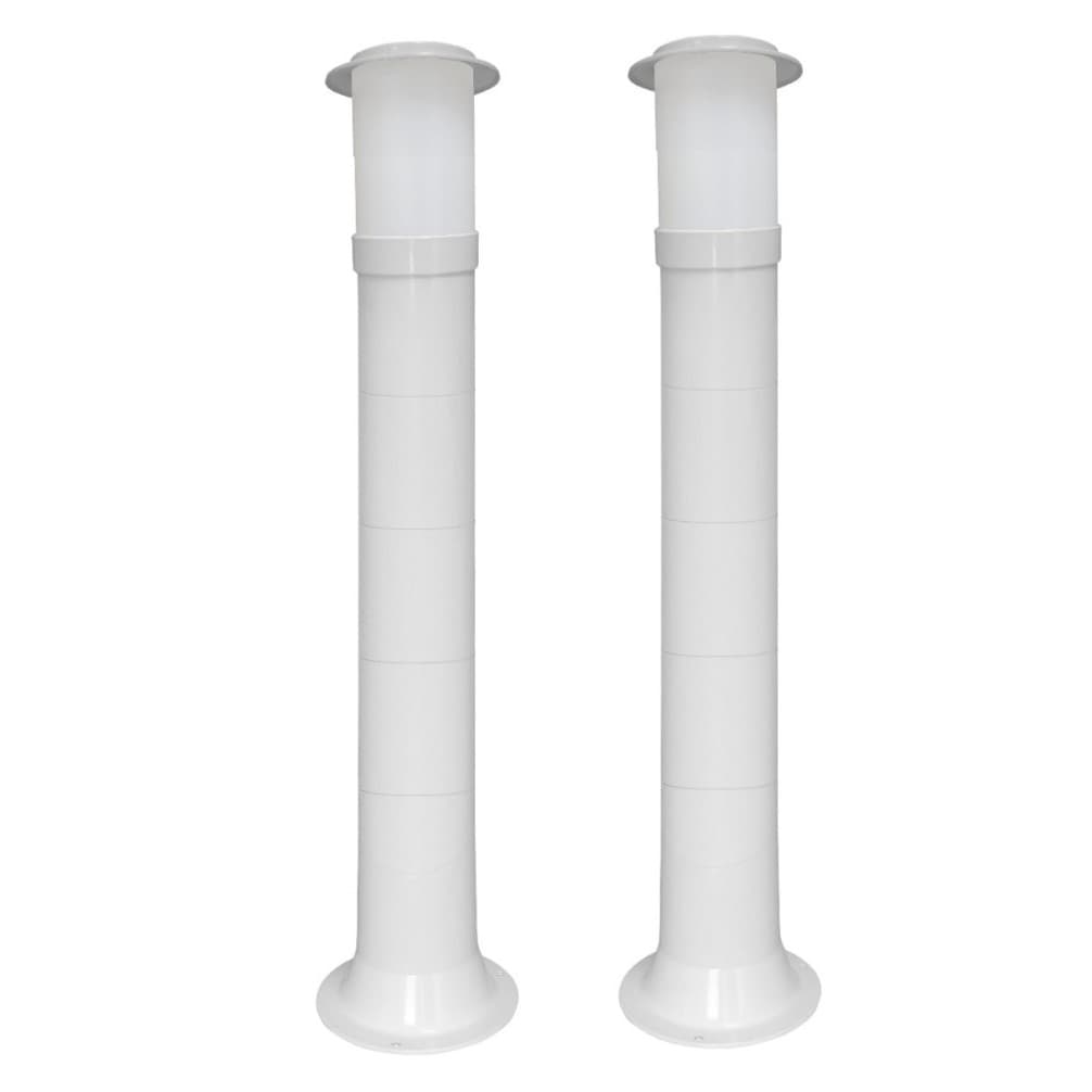 Poste Balizador Luminária Casa Jardim 75cm Branco Kit 2
